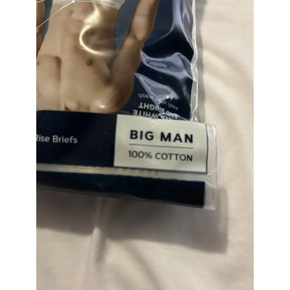 Men's Size 56 Jockey Full Rise Briefs, 2pair, White, Cotton, Y Front, New Sealed